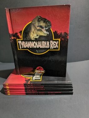 8 Jurassic Park Books Complete Set Dinosaur Petro Canada 1993 Hardcover